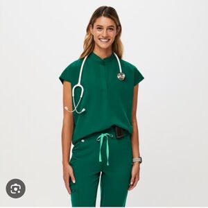 Green Scrub Set with Stethoscope